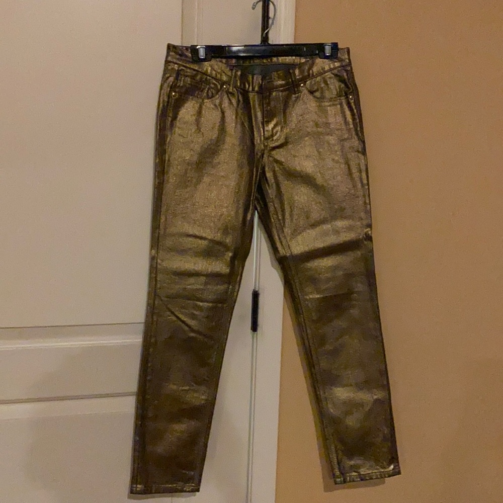 Metallic Gold jeans